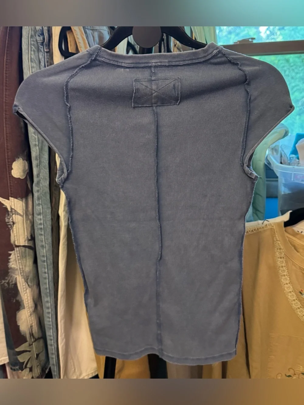 NWOT Free People We The Free Ever Had Tee - vintage indigo blue - Small